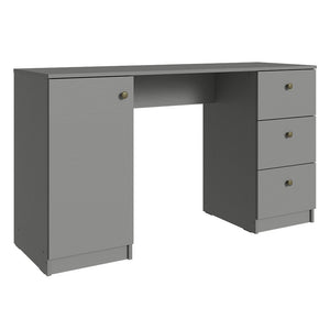 
                  
                    Load image into Gallery viewer, Madesa Computer Desk, Modern Home Office Desk with 3 Drawers and 1 Door, Plenty of Space, Wood, 136 W x 45 D x 77 H cm – Grey
                  
                