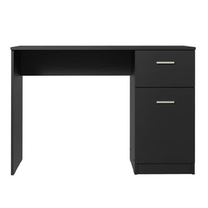 
                  
                    Load image into Gallery viewer, Madesa Compact Computer Desk with 1 Drawer and 1 Door, Study Table for Small Spaces, Wood, 77 H x 45 D x 110 L cm - Black
                  
                
