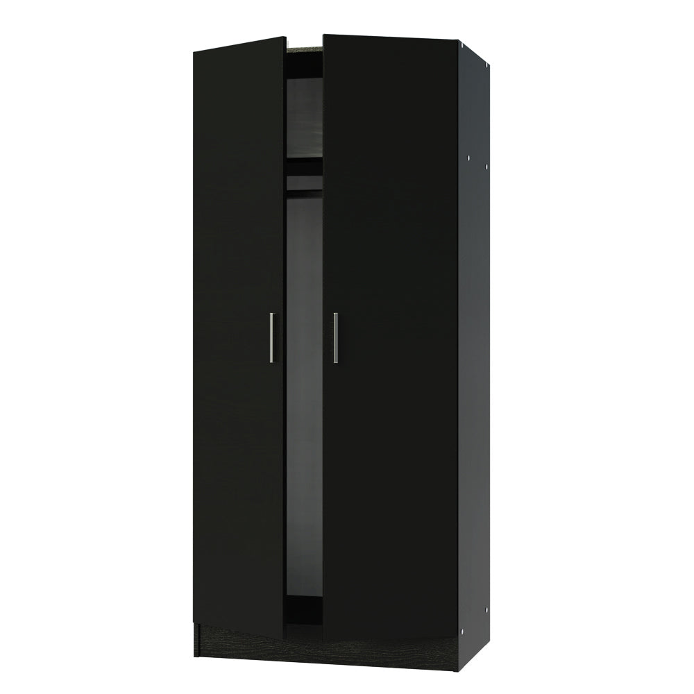 
                  
                    Load image into Gallery viewer, Madesa Wardrobe for Bedroom, Wardrobe Storage Cabinet with 2 Doors, 180H x 52D x 80L cm - Black
                  
                