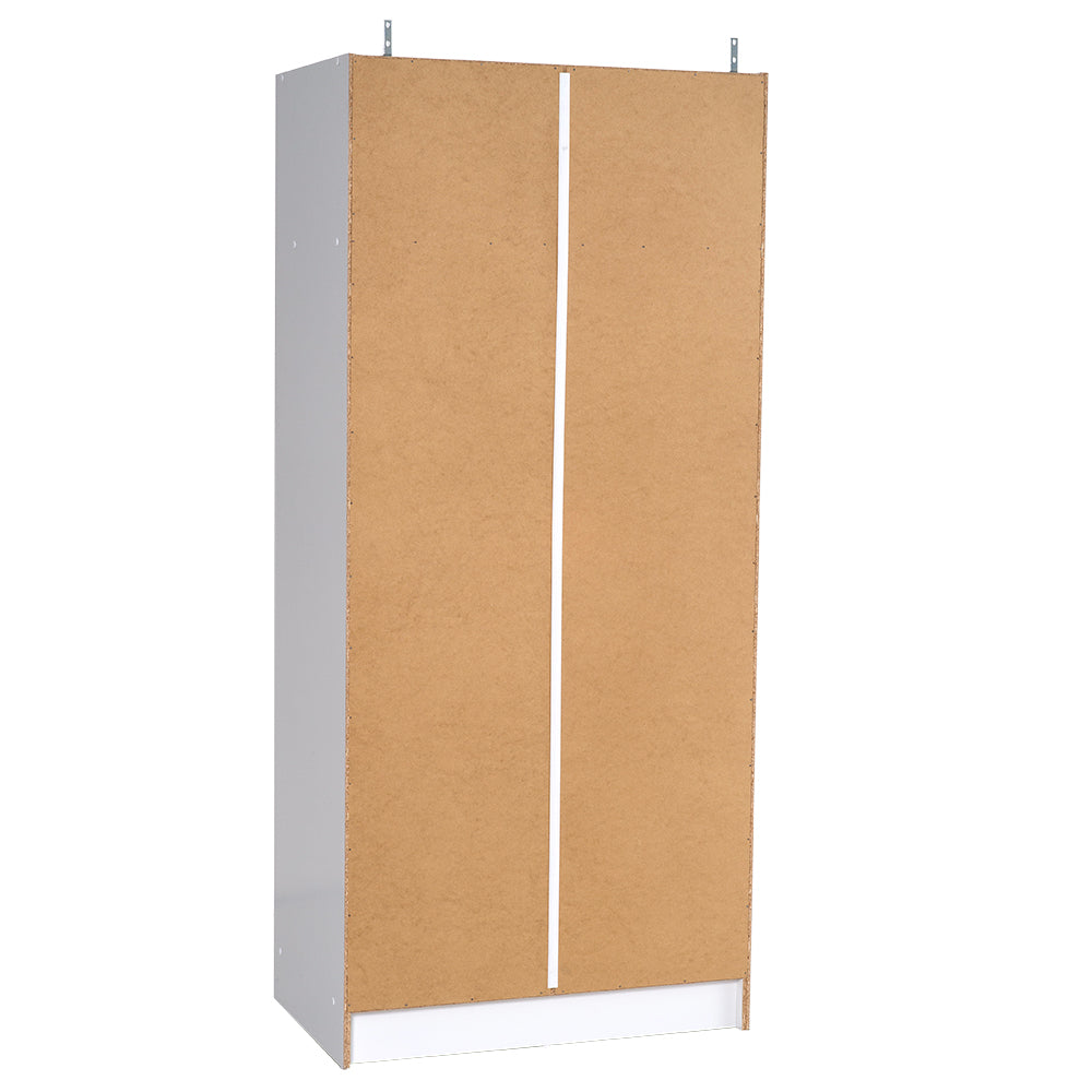 
                  
                    Load image into Gallery viewer, Madesa Wardrobe for Bedroom, Wardrobe Storage Cabinet with 2 Doors, 180H x 52D x 80L cm - White
                  
                