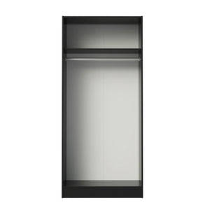 
                  
                    Load image into Gallery viewer, Madesa Wardrobe for Bedroom, Wardrobe Storage Cabinet with 2 Doors, 180H x 52D x 80L cm - Black
                  
                