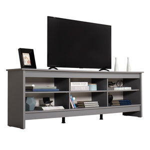 
                  
                    Load image into Gallery viewer, Madesa TV Stand Cabinet with 6 Shelves and Cable Management, TV Table Unit for TVs up to 75 Inches, Wood, 60 H x 36 D x 180 L - Grey
                  
                