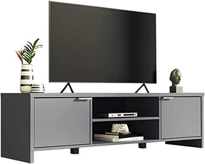 
                  
                    Load image into Gallery viewer, Madesa TV Stand Cabinet with Storage Space and Cable Management, TV Table Unit for TVs up to 65 Inches, Wooden, 40 H x 38 D x 145 L cm - Grey
                  
                